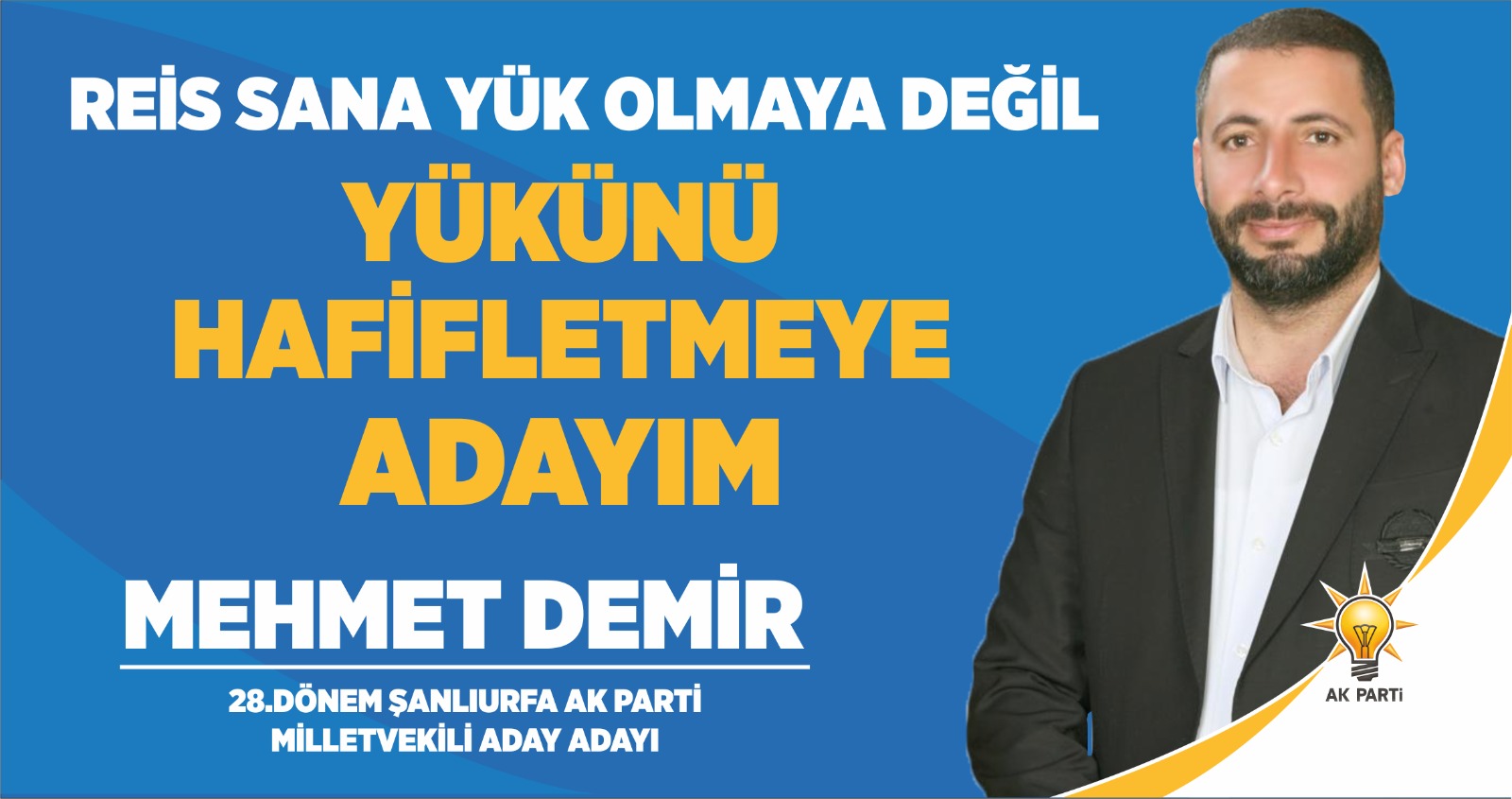 İş Adamı Mehmet Demir 28 dönem Ak Parti Şanlıurfa milletvekili Aday adayı olarak müracaatımı yaptı
