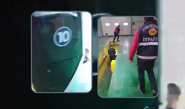 Trambüste sıkıştı! İtfiaye müdahale etti