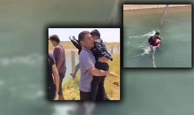 Urfa’da bir çocuk sulama kanalına düştü! Çiftçilerin yardımıyla kurtarıldı!