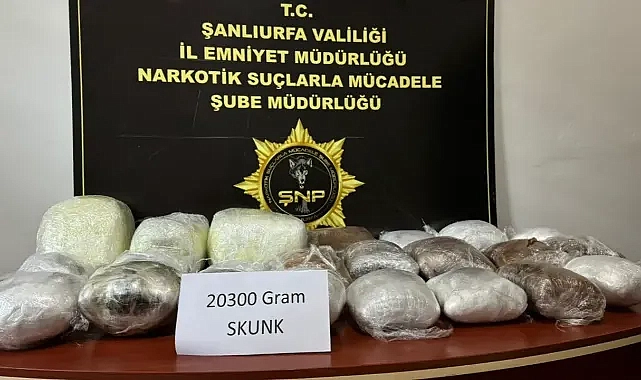 Vali Şıldak paylaştı! Şanlıurfa’da 20 kilo 300 gram ele geçirildi!