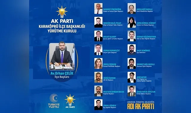 AK Parti Karaköprü İlçe Yürütme Kurulu Üyeleri Belirlendi