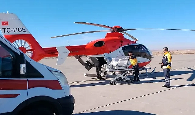 Helikopter ambulans Urfa’dan havalandı!