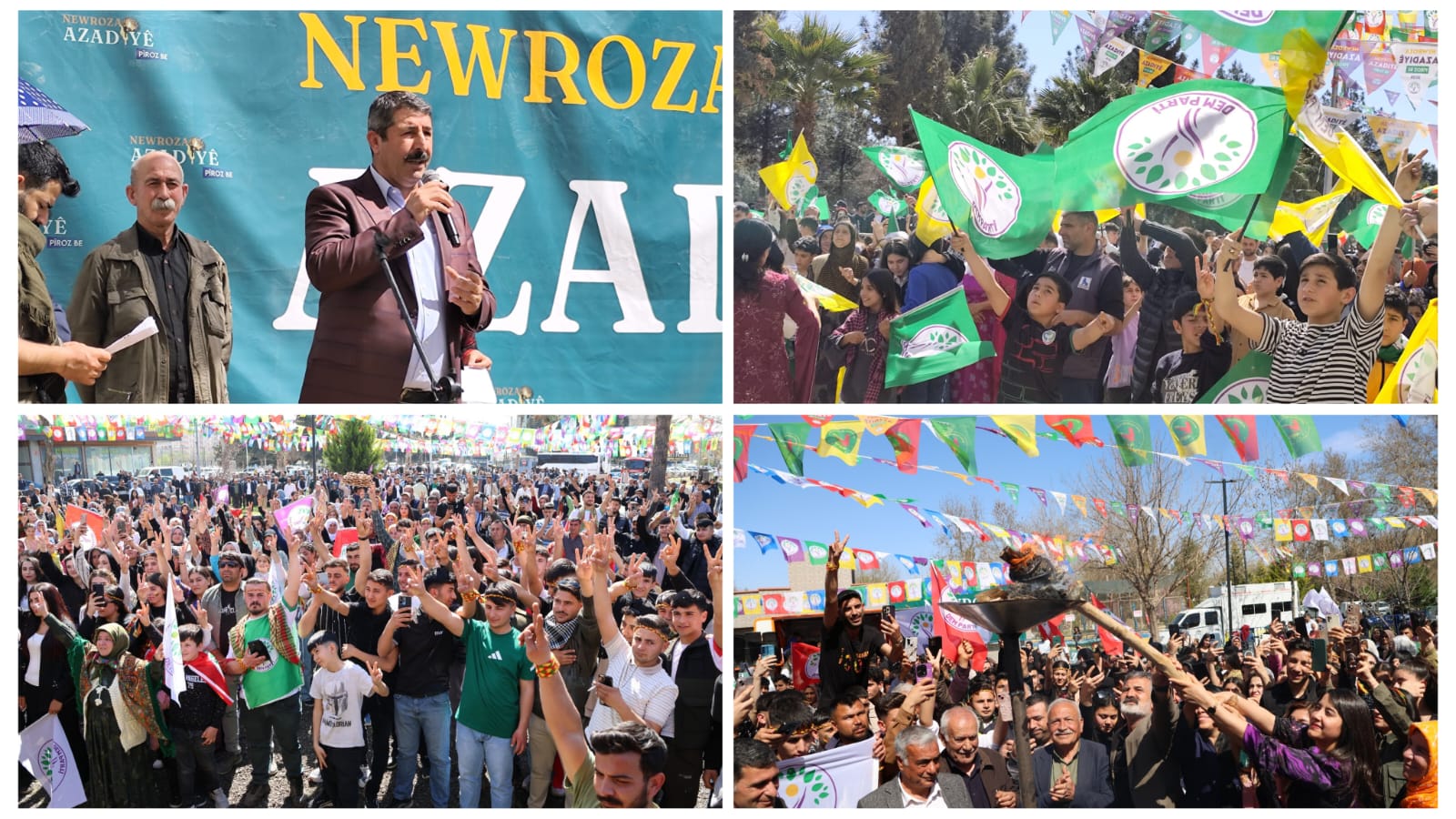 Birecik ve Ceylanpınar’da Newroz ateşi yakıldı