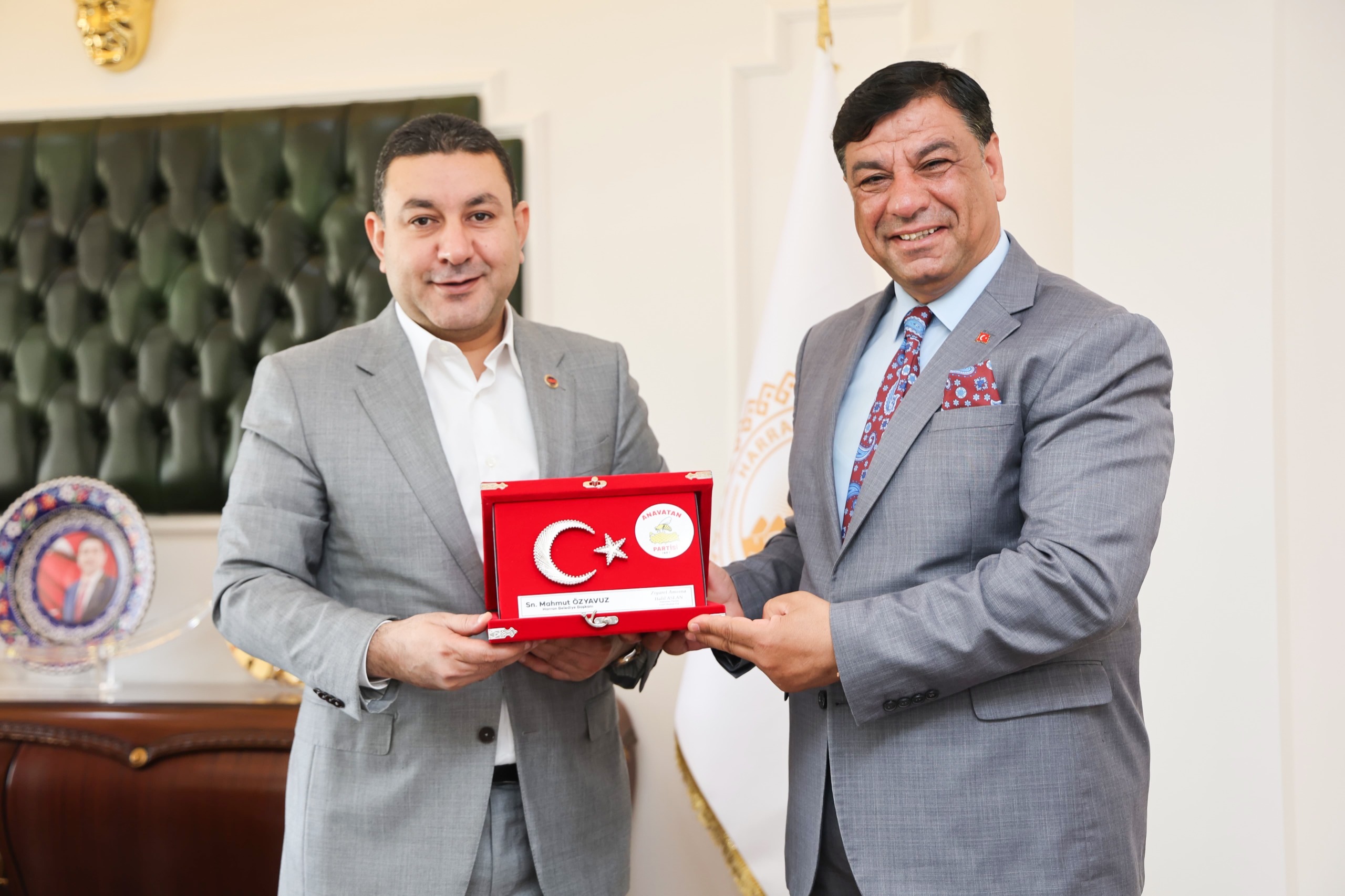 Anavatan Partisi Teşkilat Başkan Yardımcısı Halil Aslan’dan Harran Belediye Başkanı Mahmut Özyavuz’a Ziyaret