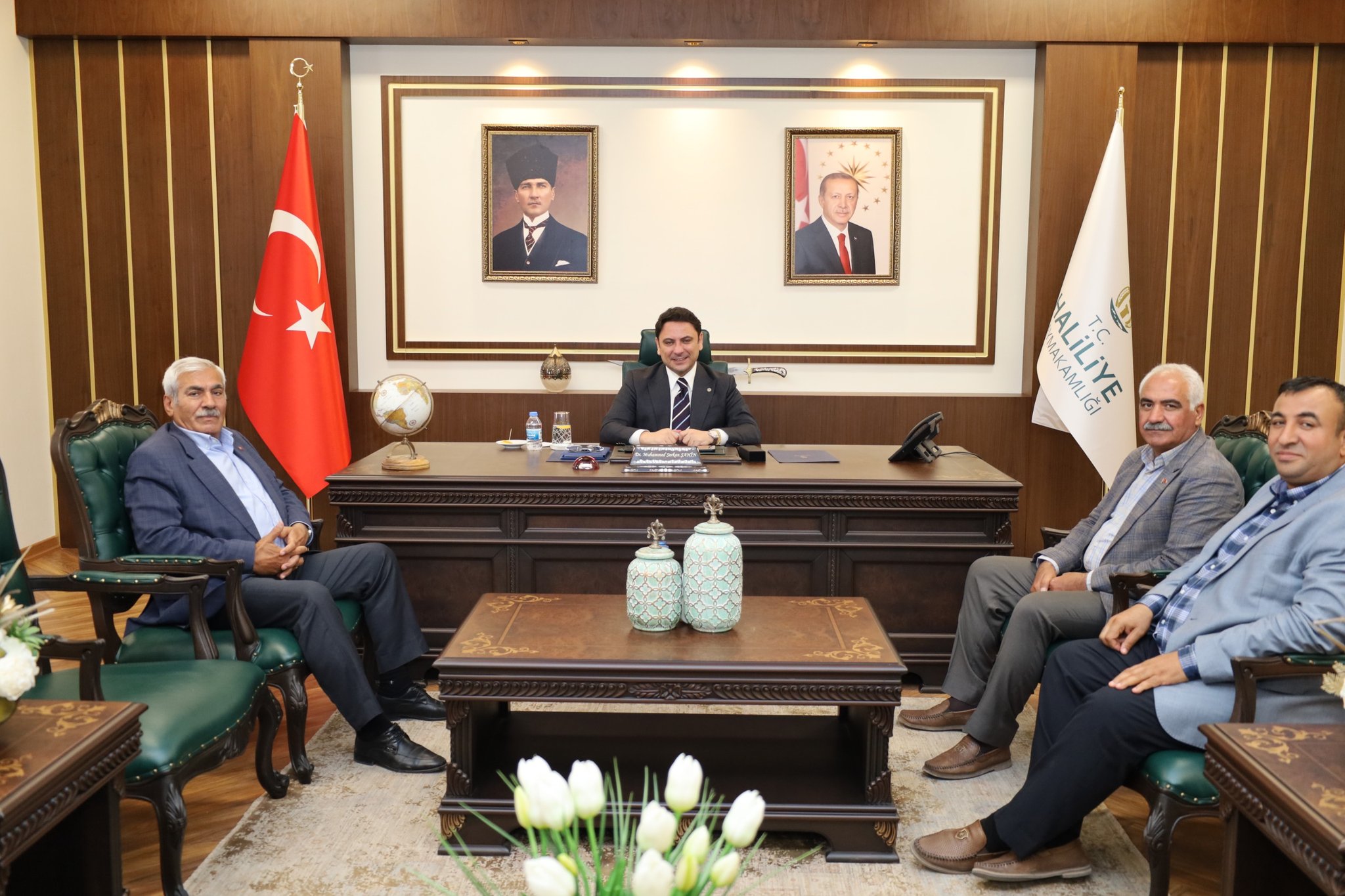 Bozova Eski İlçe Başkanı Yusuf Çakmak,Muhittin Yıldız’dan Haliliye Kaymakamı Dr. Muhammed Serkan Şahin’e Ziyaret