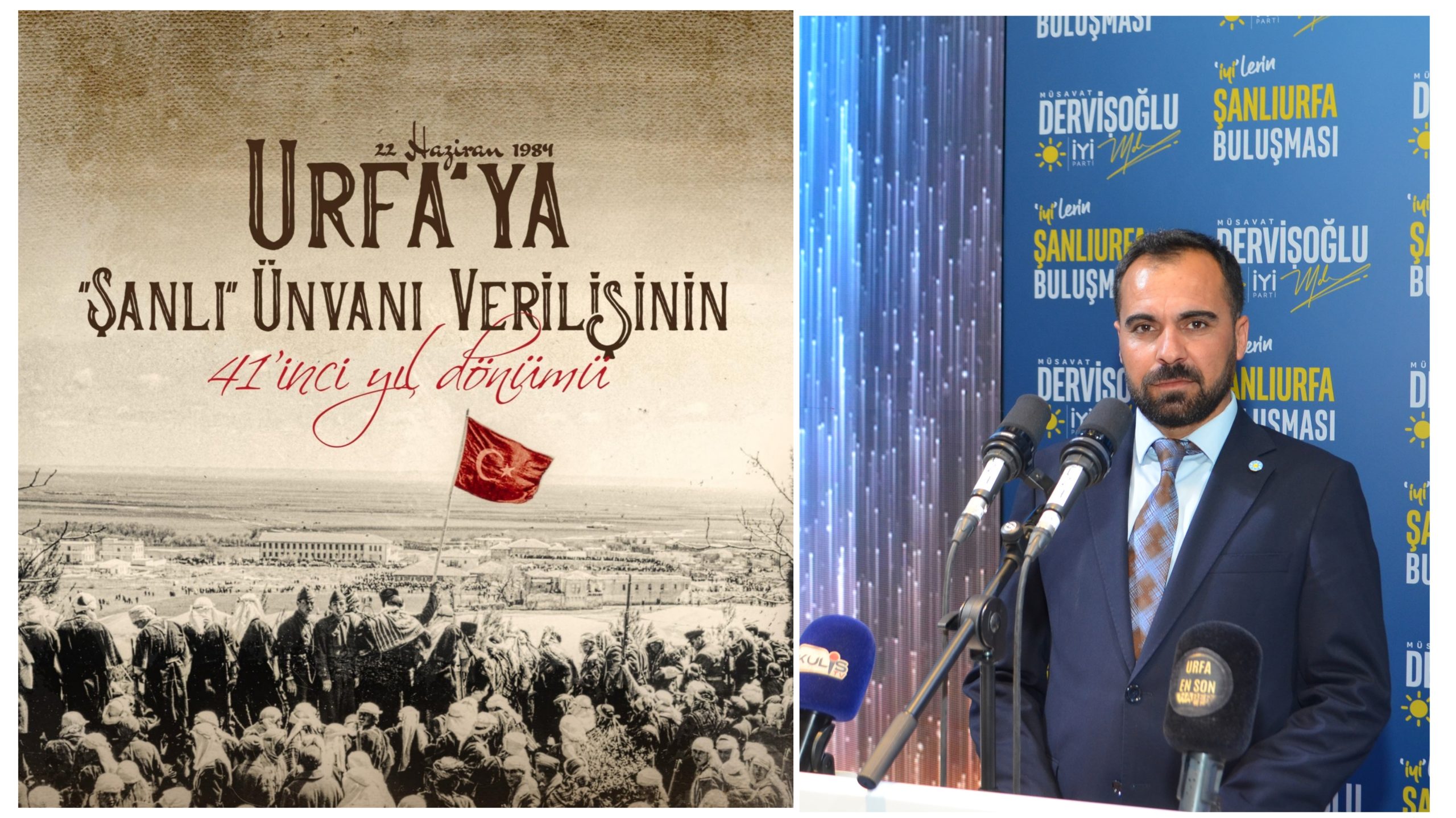 İYİ Parti Karaköprü İlçe Başkanı Süleyman Güneş’ten“Şanlı” Unvanının Verilişinin 41.Yıl Dönümüne Özel Mesaj