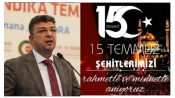 Özsağlık-İş Sendikası Şanlıurfa Şube Başkanı Bekir Başak’tan 15 Temmuz Demokrasi ve Milli Birlik Günü Mesajı