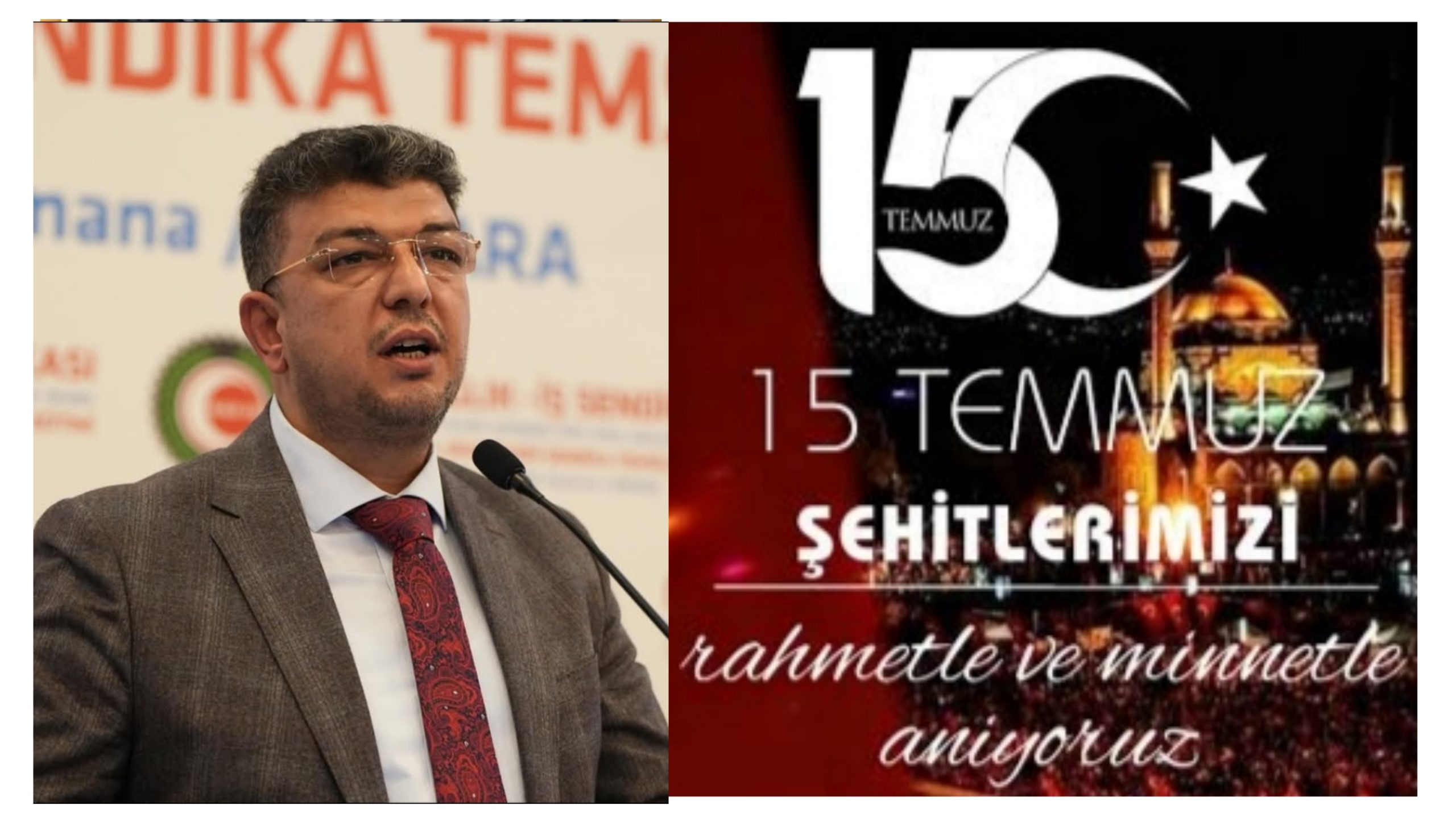 Özsağlık-İş Sendikası Şanlıurfa Şube Başkanı Bekir Başak’tan 15 Temmuz Demokrasi ve Milli Birlik Günü Mesajı