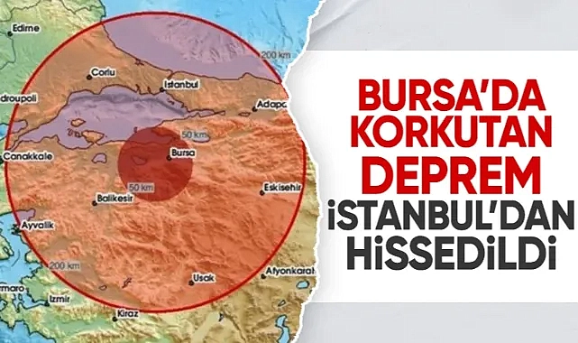 Bursa’da deprem! İstanbul’dan da hissedildi
