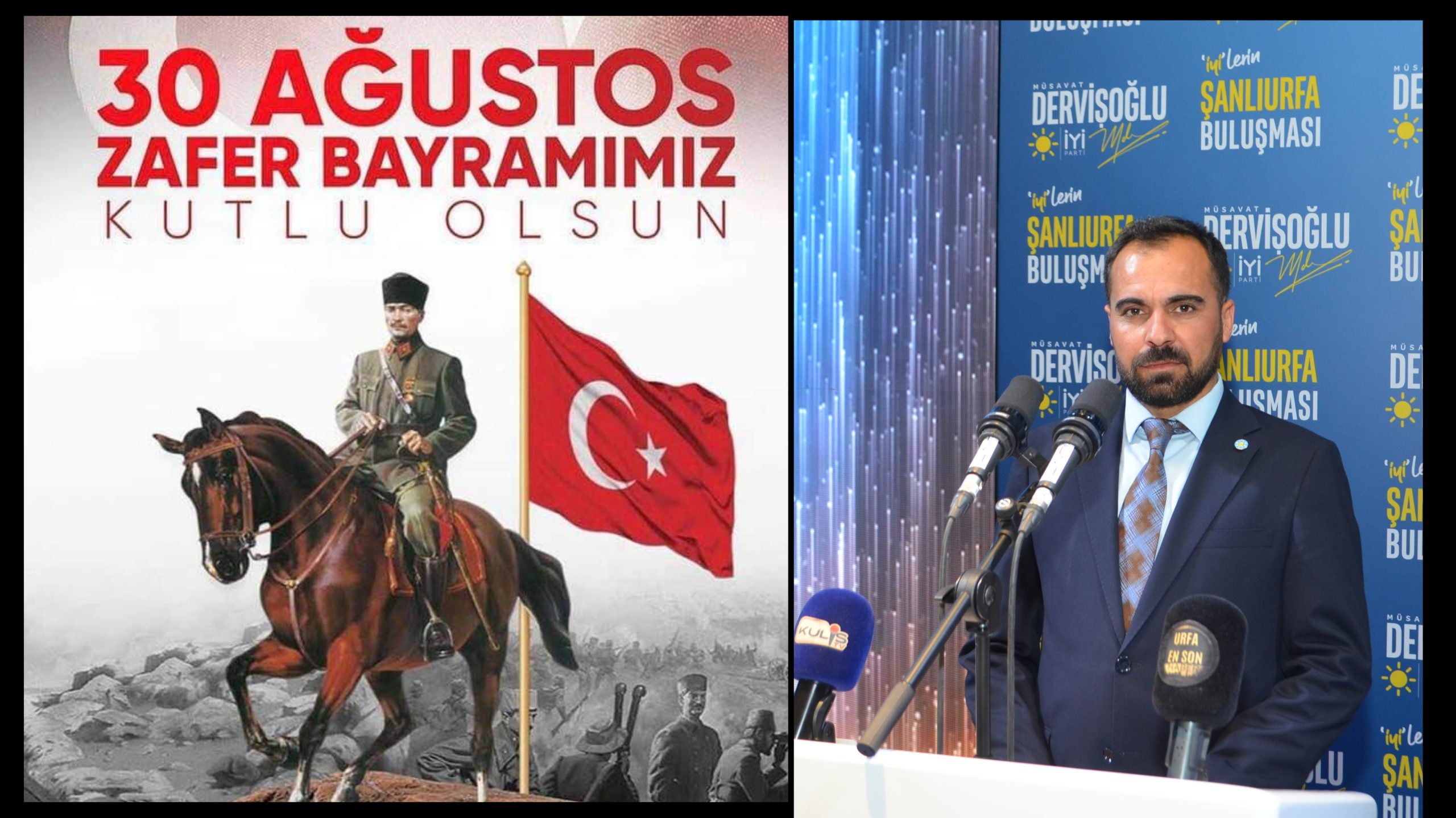 İYİ Parti Karaköprü İlçe Başkanı Süleyman Güneş’ten 30 Ağustos Zafer Bayramı Mesajı