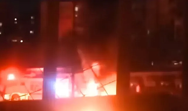 Urfa’nın ilçesinde otopark yandı!