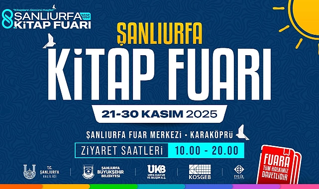 Şanlıurfa’da 8. Şanlıurfa Kitap Fuarı Kapılarını Açıyor