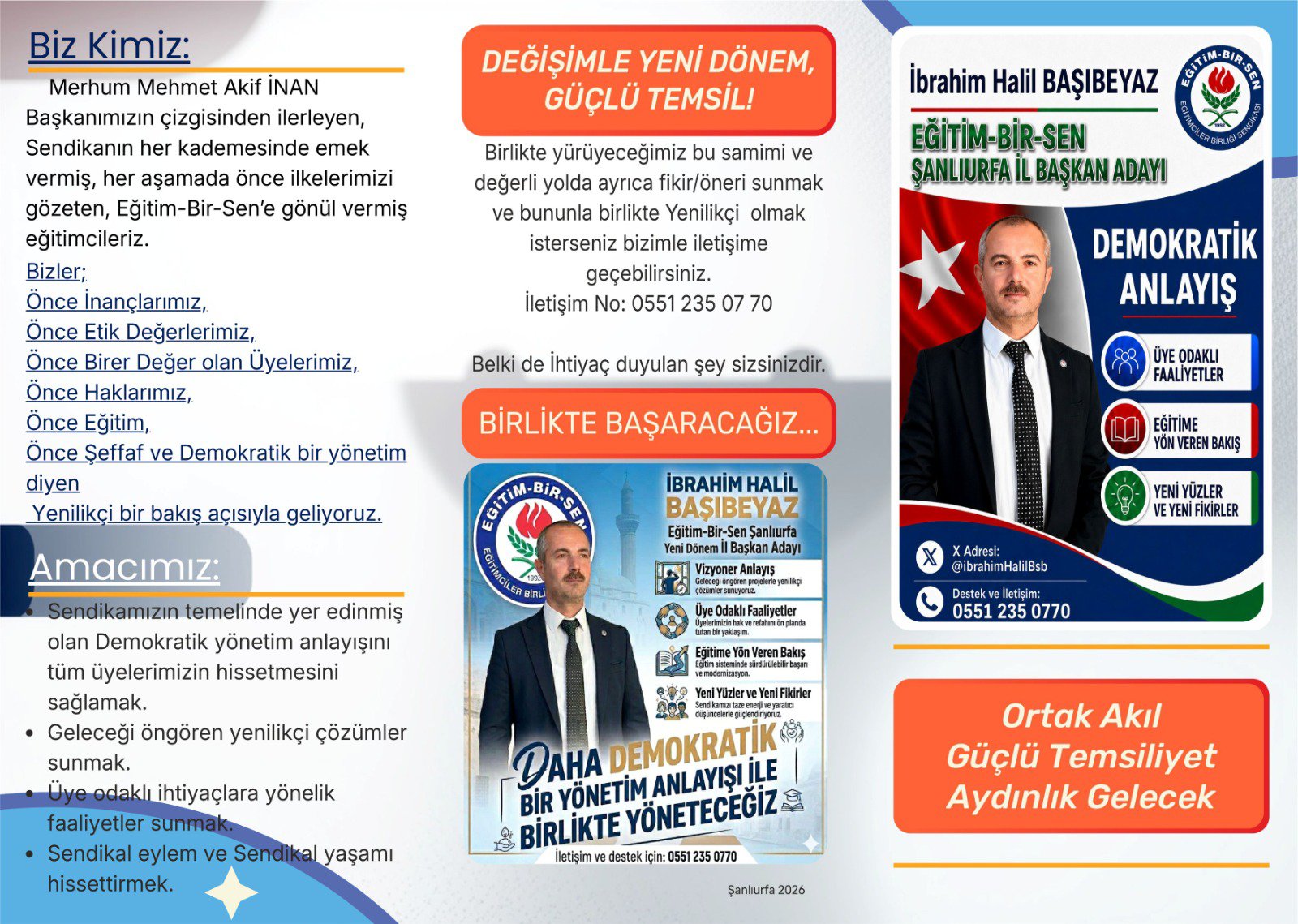 İbrahim Halil Başıbeyaz: “Eğitim-Bir-Sen Şanlıurfa’da Yeni Bir Dönem İçin Yola Çıktık”