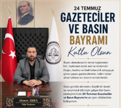 Şanlıurfa Züccaciyeciler Odası Başkanı Ahmet Arka, 24 Temmuz Gazeteciler ve Basın Bayramı’nı Kutladı