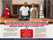 Başkan Mehmet Palalıoğlu, Züccaciyeciler Esnaf Odası Başkanı Ahmet Arka’yı Ziyaret Etti