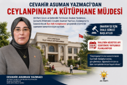 Milletvekili Yazmacı’dan Ceylanpınar’a Halk Kütüphanesi müjdesi
