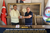 Şanlıurfa Konfeksiyoncular Esnaf Odası Başkanı Mehmet Palalıoğlu’ndan Mehmet Şakak’a Ziyaret