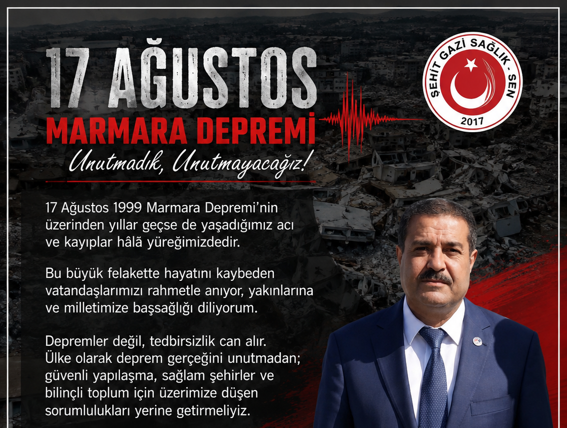 İbrahim Gündoğdu’dan 17 Ağustos Marmara Depremi Mesajı