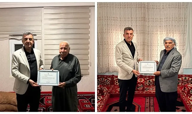 Erdoğan İmzalı Teşekkür Belgesi Şanlıurfa’da Takdim Edildi!
